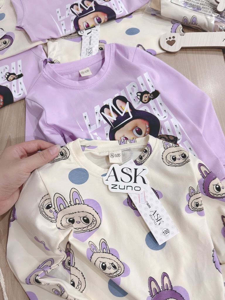 SET 2 BỘ COTTON LABUBUTHU ĐÔNG  BÉ GÁI (sale 79k)
