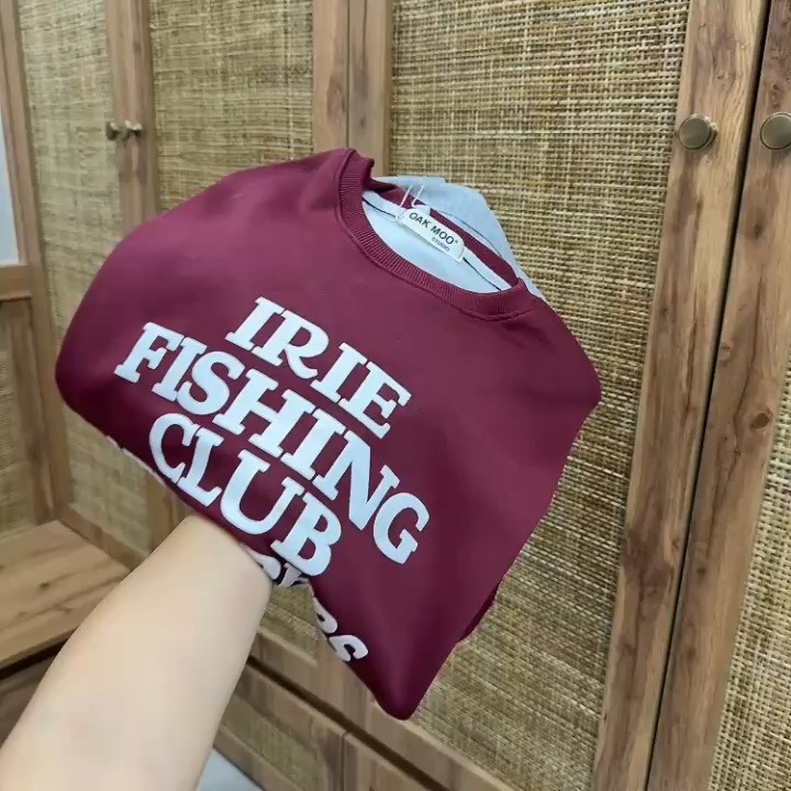 SET ÁO ĐỎ FISHING CLUB PHỐI QUẦN XÁM NỮ THU ĐÔNG