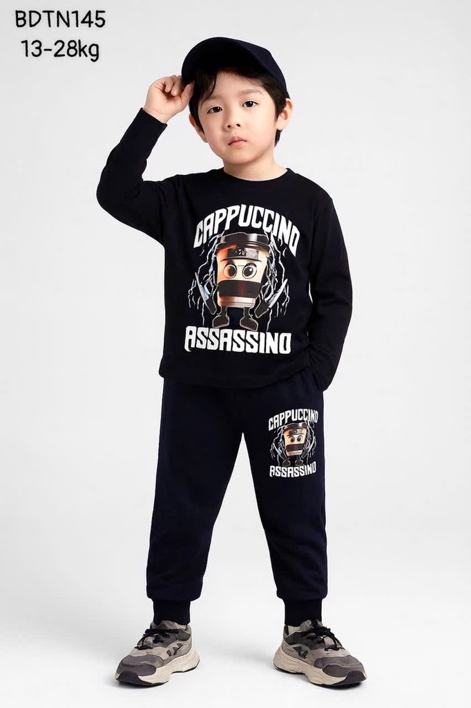 SET BỘ DÀI TAY HOẠT HÌNH BÉ TRAI SIZE ĐẠI