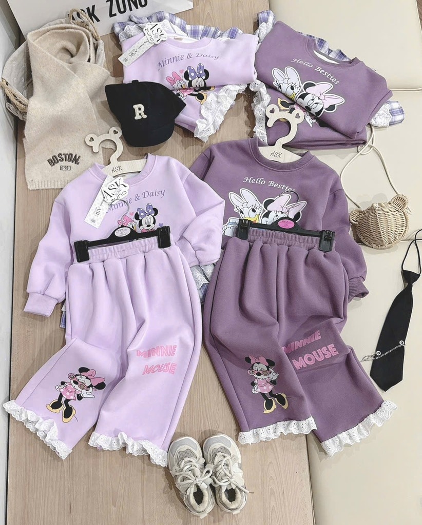 SET DÀI MICKY TÍM ĐẬM NHẠT BÉ GÁI