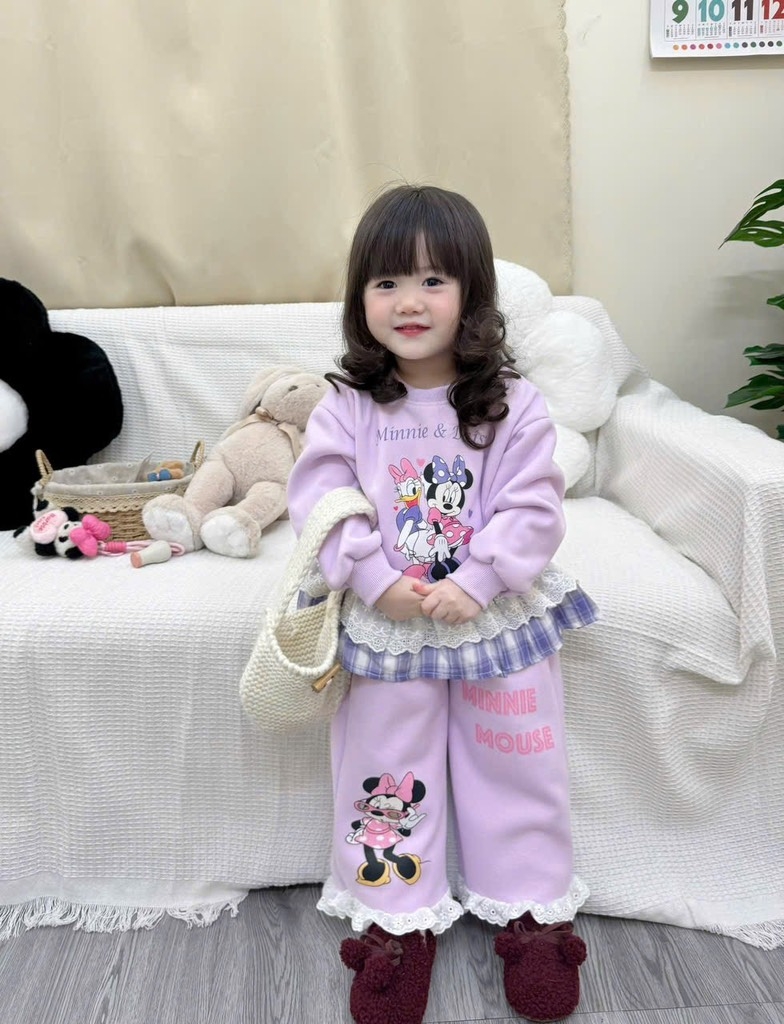 SET DÀI MICKY TÍM ĐẬM NHẠT BÉ GÁI