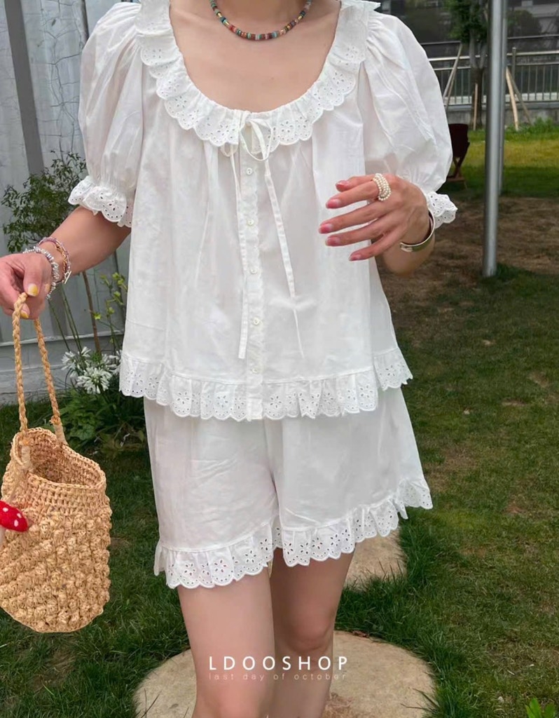 BỘ NGỦ BÈO REN TIỂU THƯ NỮ SẴN (SALE 99k)