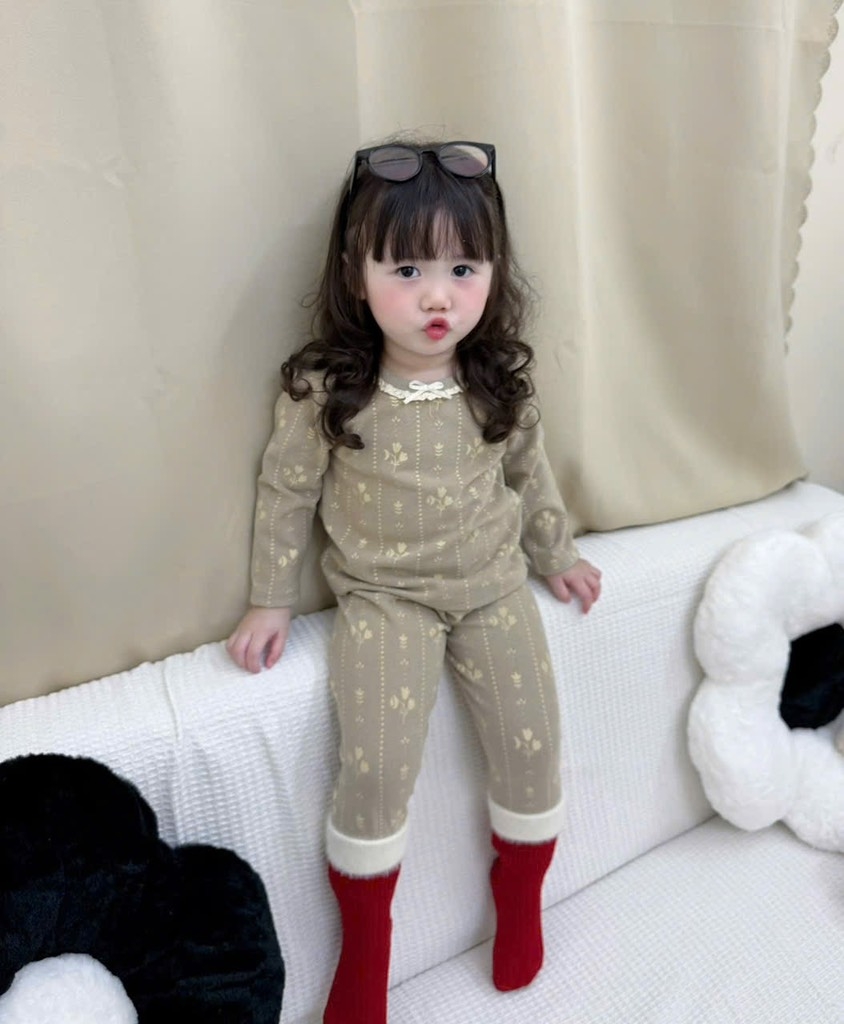 SET 2 BỘ DÀI GIỮ NHIỆT TONE HÀN BÉ GÁI