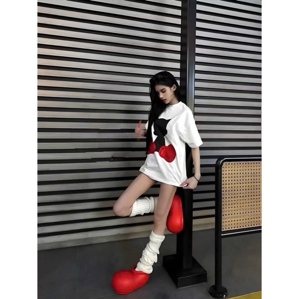 ÁO COTTON MÈO ĐI HIA CỘC TAY NỮ SẴN