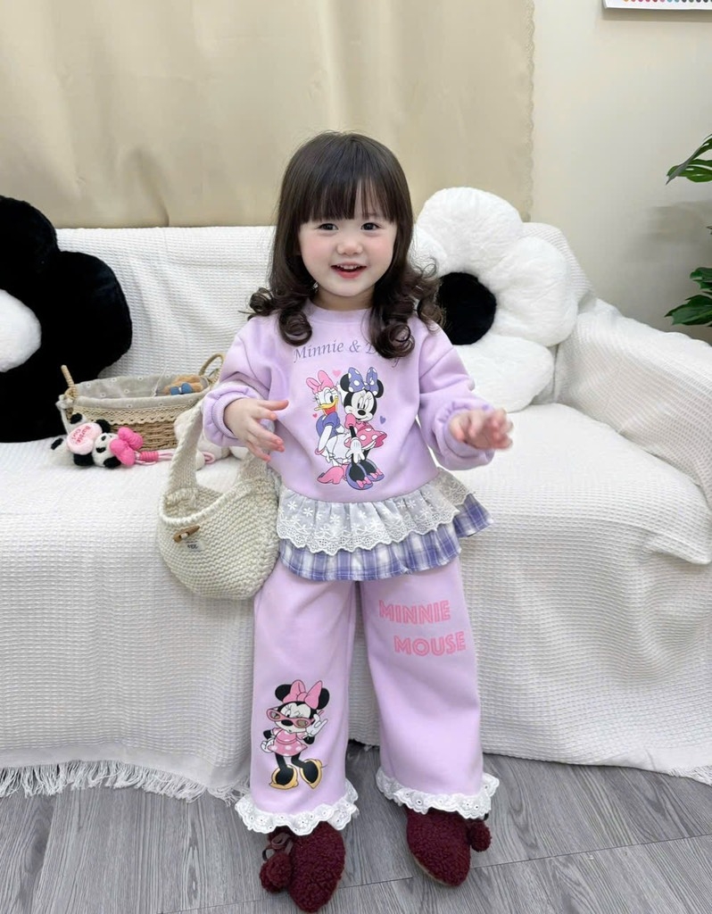 SET DÀI MICKY TÍM ĐẬM NHẠT BÉ GÁI