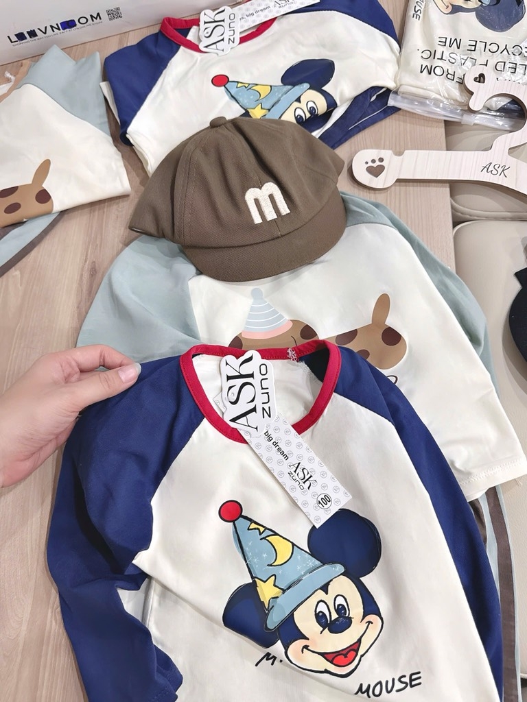 SET 2 BỘ DÀI CHÓ MK QUẦN KẺ SỌC BÉ TRAI