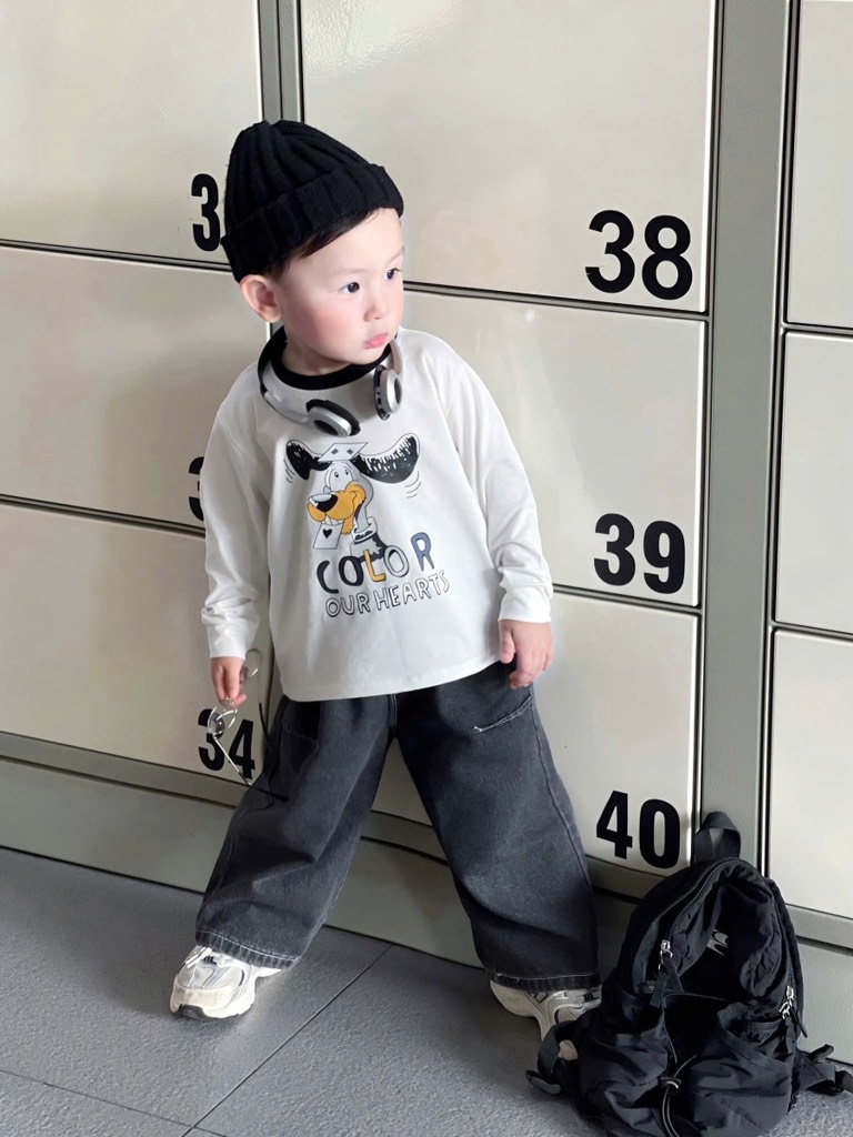 SET BỘ DÀI ÁO COTTON QUẦN BÒ BÉ TRAI SẴN(XẢ 65k)