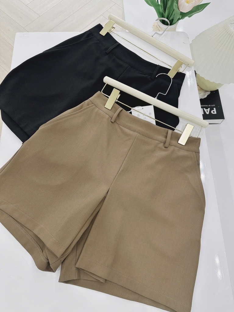 QUẦN VÁY LI TRƯỚC 2 MÀU ĐEN NÂU NỮ SẴN (ĐEN XẢ 69k)