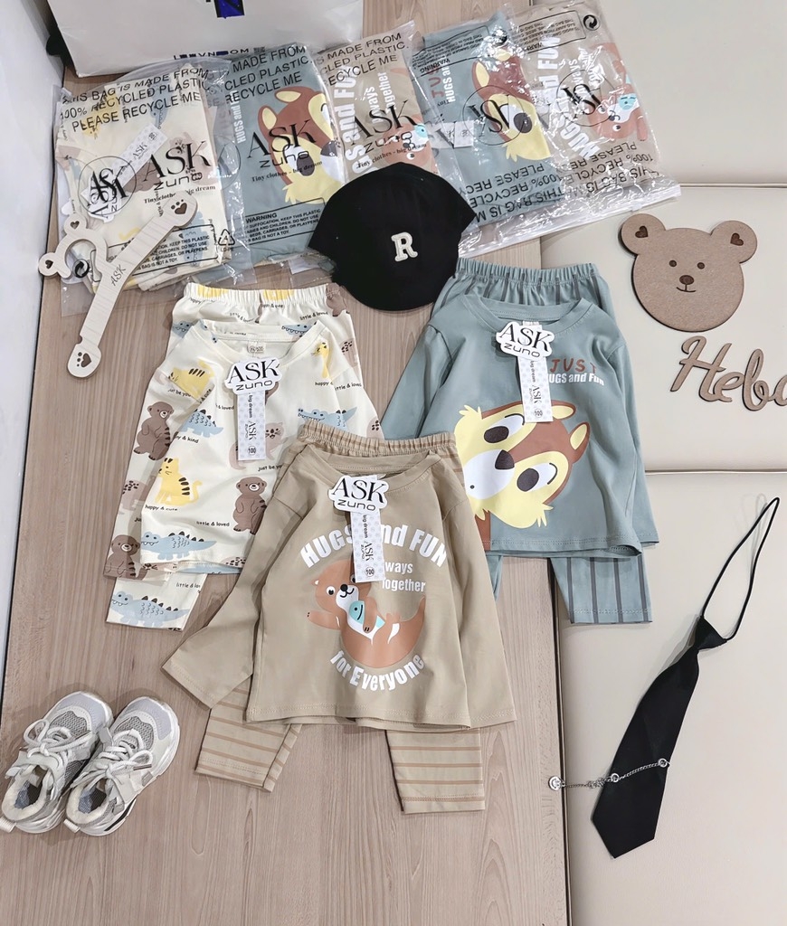 SET 3 BỘ DÀI ANIMALS TONE HÀN BÉ TRAI