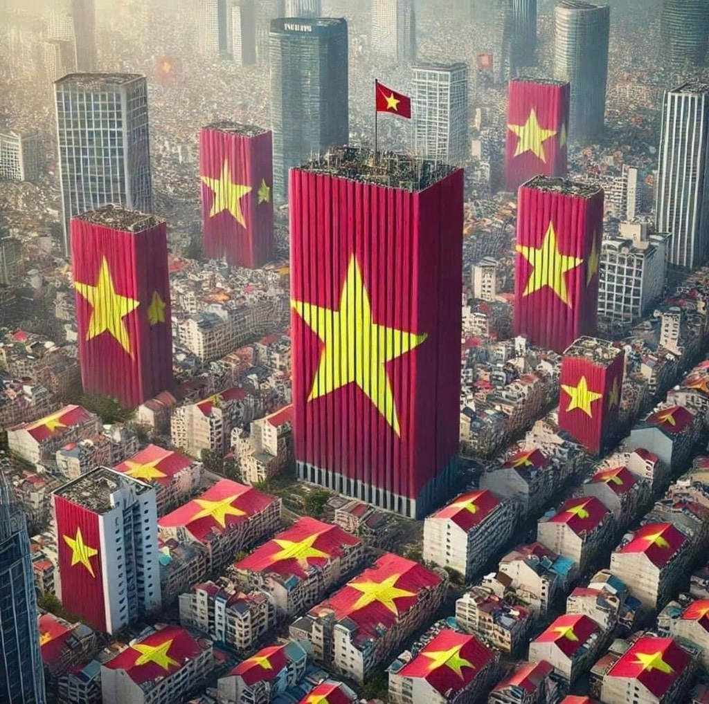 ÁO PHÔNG BỐ MẸ CON CỜ ĐỎ SAO VÀNG BẢN ĐỒ VN SẴN (xả 50k)