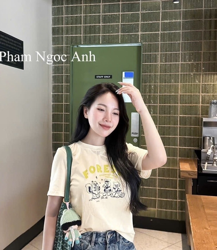 SET JEAN RÁCH LỬNG MIX ÁO PHÔNG FOREST NỮ SẴN (SALE 139k)