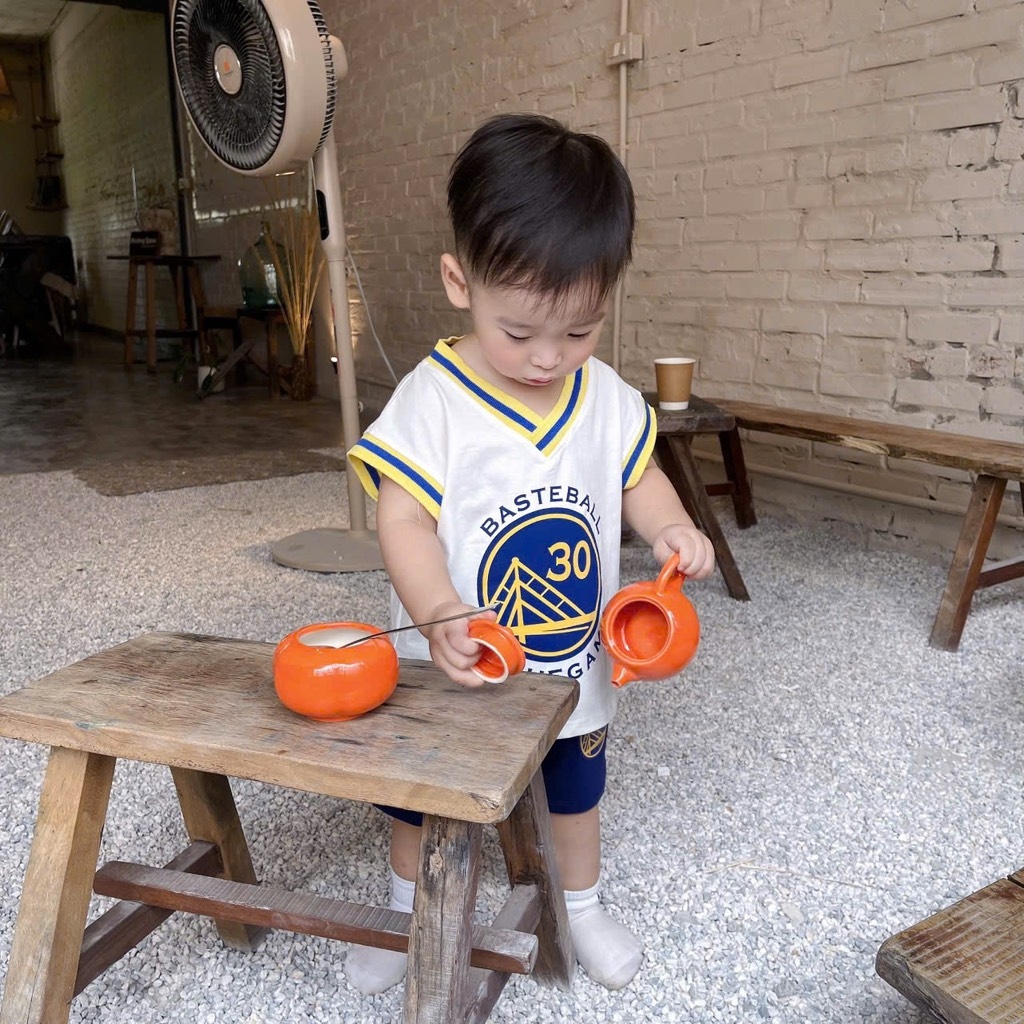 SET 2 BỘ DÀI PIZAMA TONE XANH CÚN KẺ BÉ TRAI