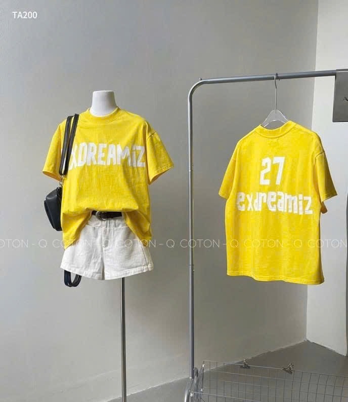 ÁO PHÔNG VÀNG CHỮ AXDRE NỮ