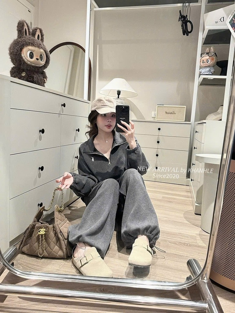 SET BỘ DÀI NỈ THÊU NGỰA 3 MÀU NỮ THU ĐÔNG