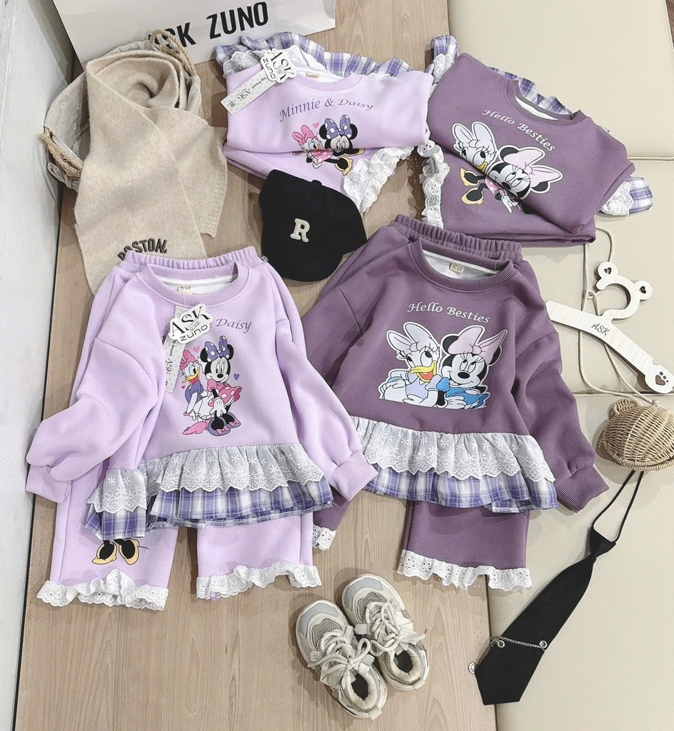 SET DÀI MICKY TÍM ĐẬM NHẠT BÉ GÁI