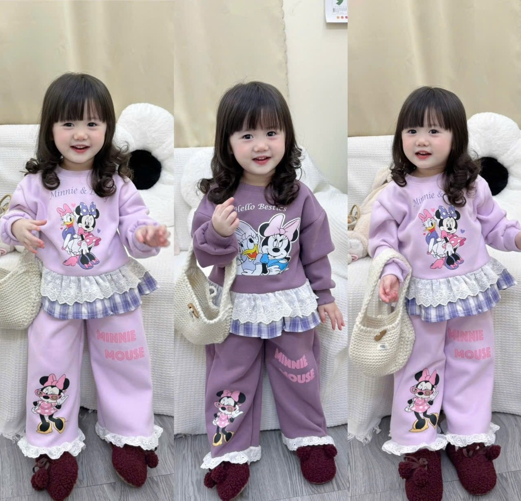 SET DÀI MICKY TÍM ĐẬM NHẠT BÉ GÁI