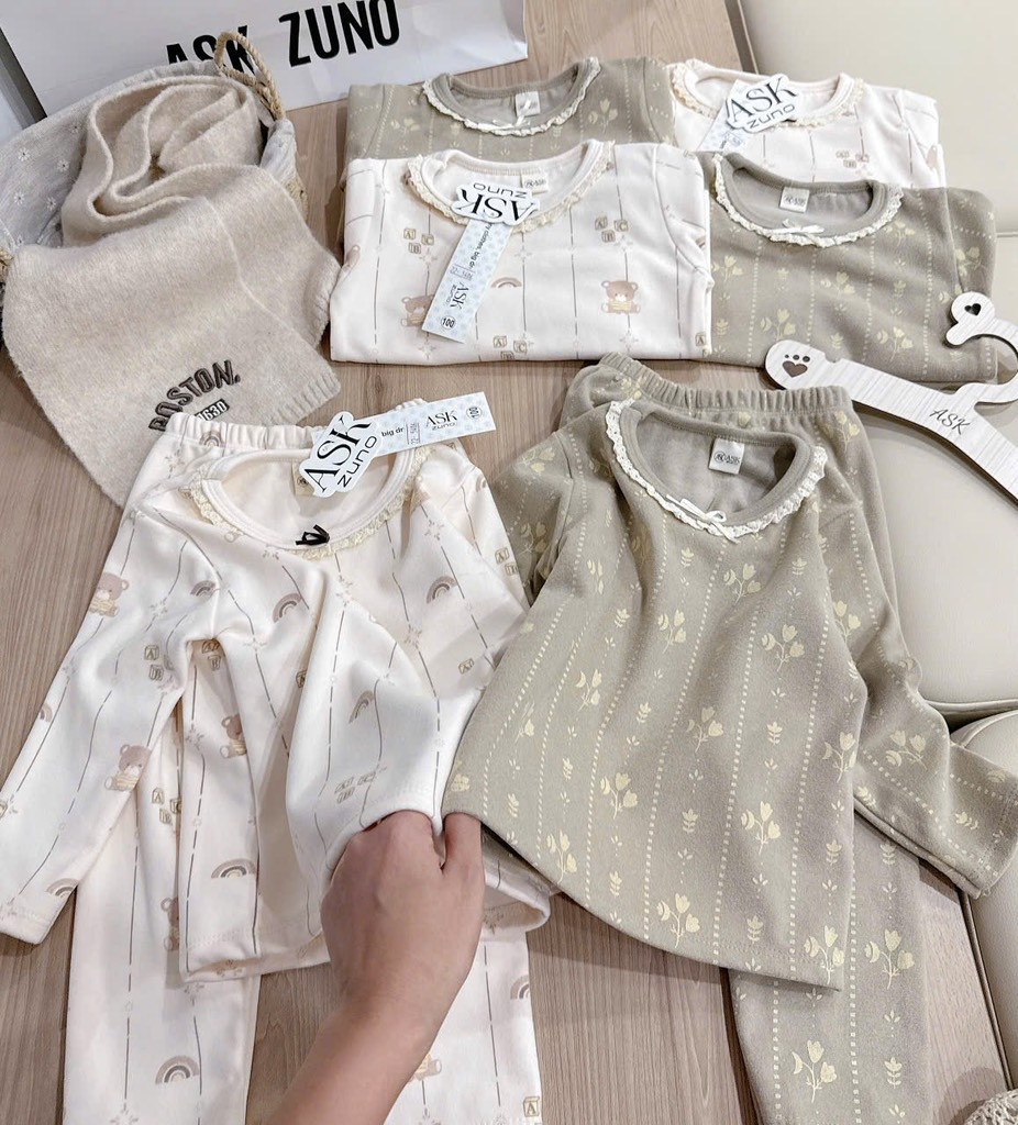 SET 2 BỘ DÀI GIỮ NHIỆT TONE HÀN BÉ GÁI