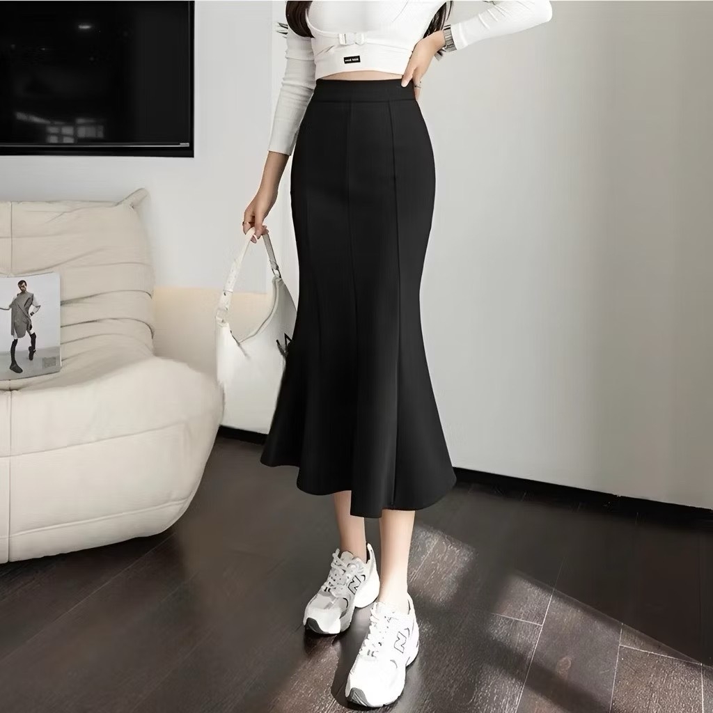 CHÂN VÁY ĐUÔI CÁ UMI DÁNG DÀI NỮ SẴN (SALE 61k)