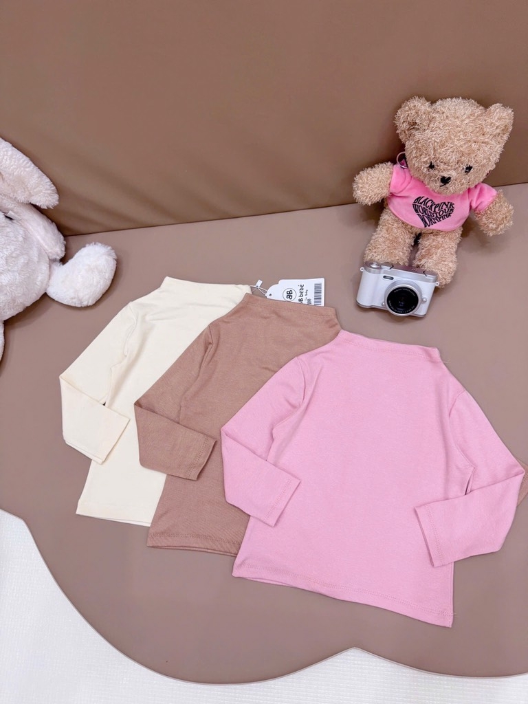 ÁO GIỮ NHIỆT CỔ ÔM DÀI TAY BÉ SẴN(SALE 95k)