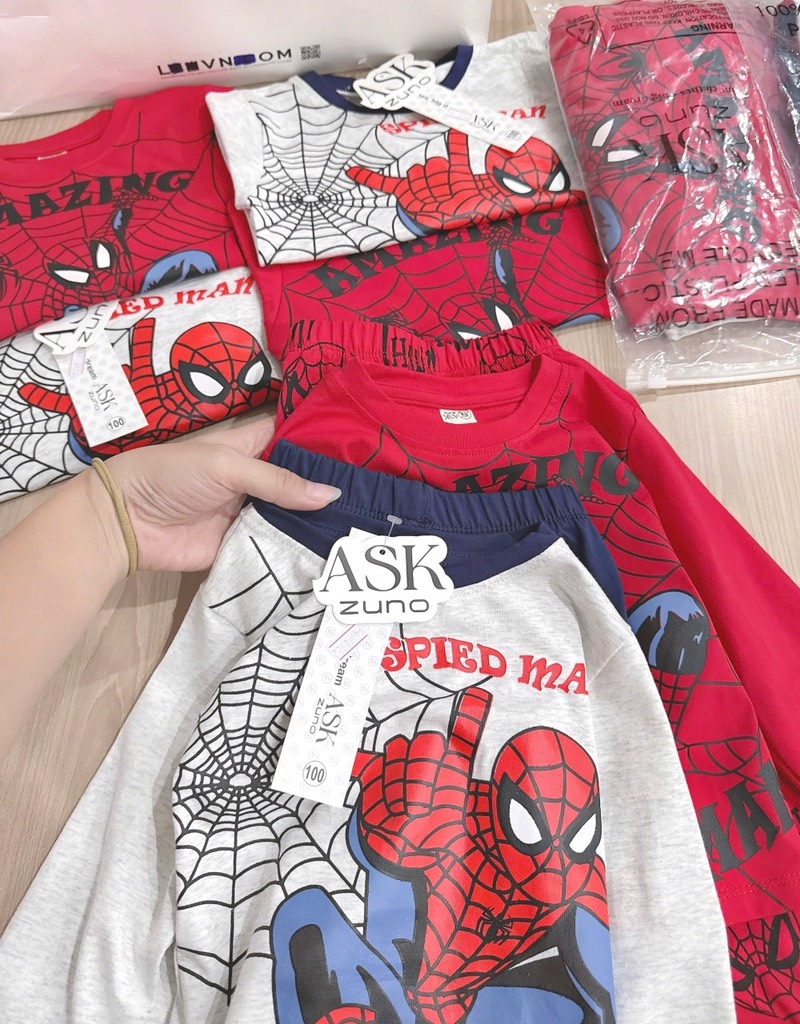 SET 2 BỘ DÀI TAY NGƯỜI NHỆN BÉ TRAI (LOAD LẠI GIÁ)