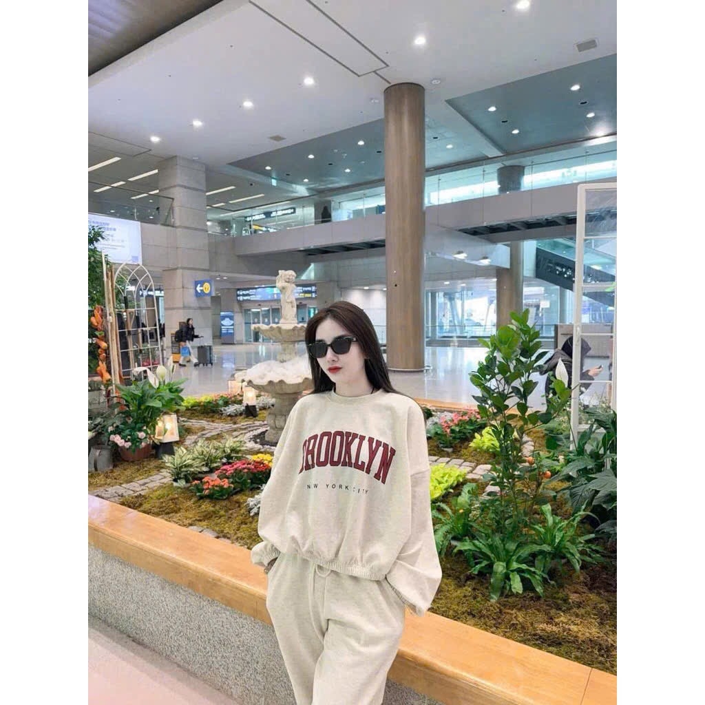 SET BỘ DÀI COTTON BROOKLYN QUẦN BO NỮ THU ĐÔNG