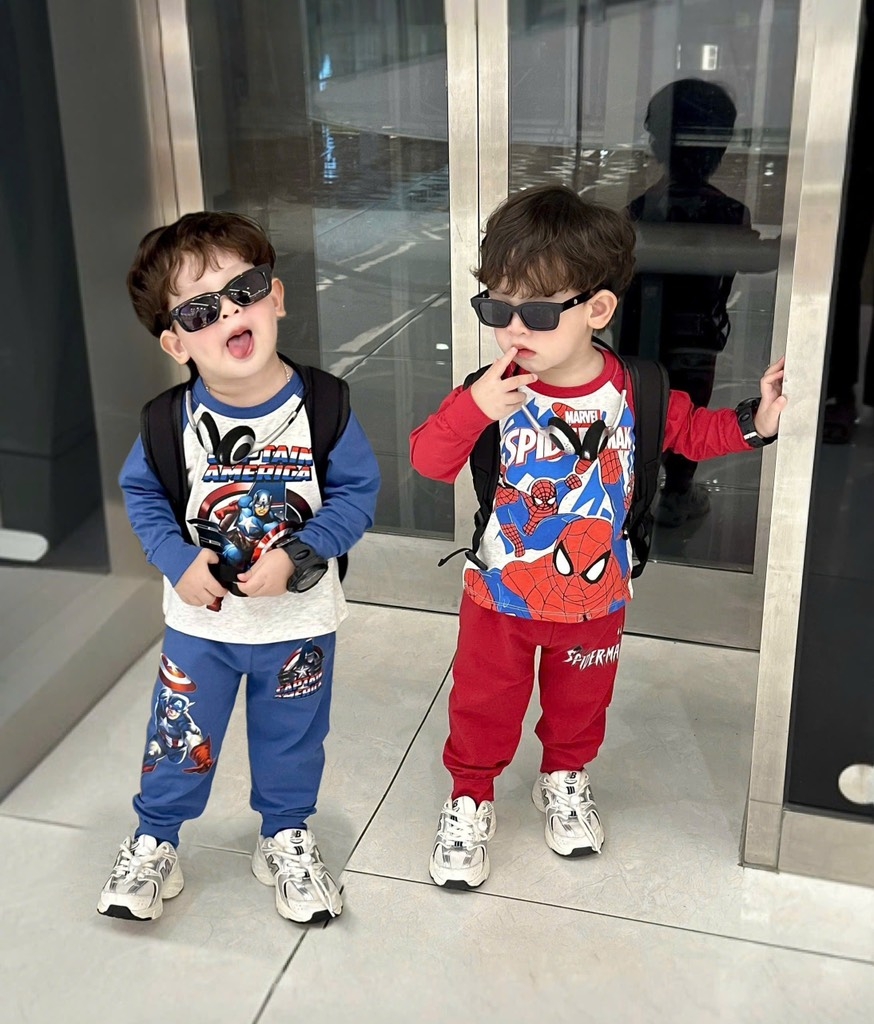 SET 2 BỘ DÀI NGƯỜI NHỆN – MARVAL TONE ĐỎ XANH BÉ TRAI SẴN