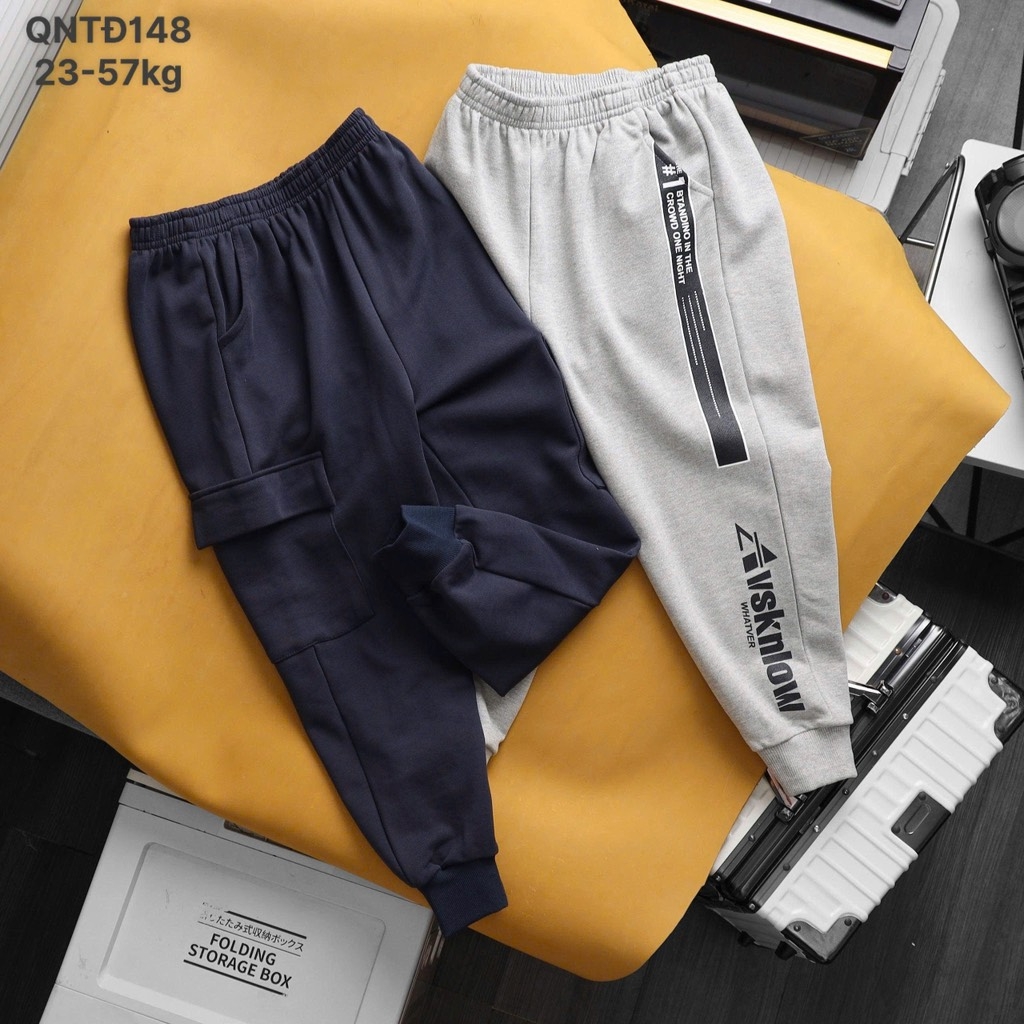 QUẦN DÀI NỈ DA CÁ CAO CẤP SIZE ĐẠI BÉ TRAI