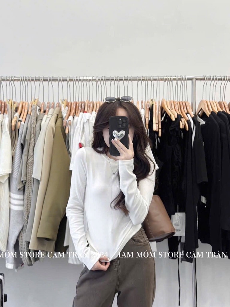 SET 3 ÁO DÀI TAY CỔ TRÒN TRƠN ĐEN TRẮNG BE NỮ THU ĐÔNG SẴN