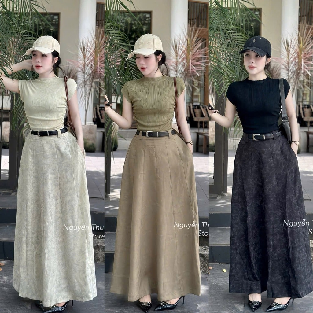 SET ÁO NÂU CHÂN VÁY NÂU NỮ