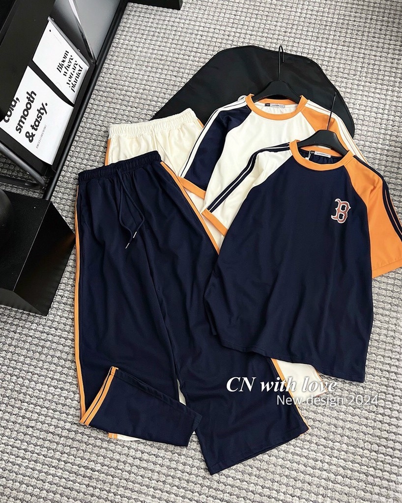 SET BỘ ADI.DAS IN CHỮ B QUẦN SUÔNG NỮ