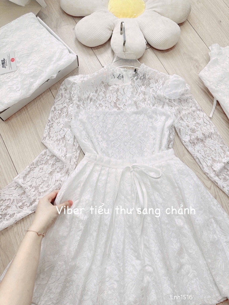 SET BỘ REN ĐỆM VAI TAY BỒNG CV DẬP LI NƠ EO NỮ THU ĐÔNG SẴN