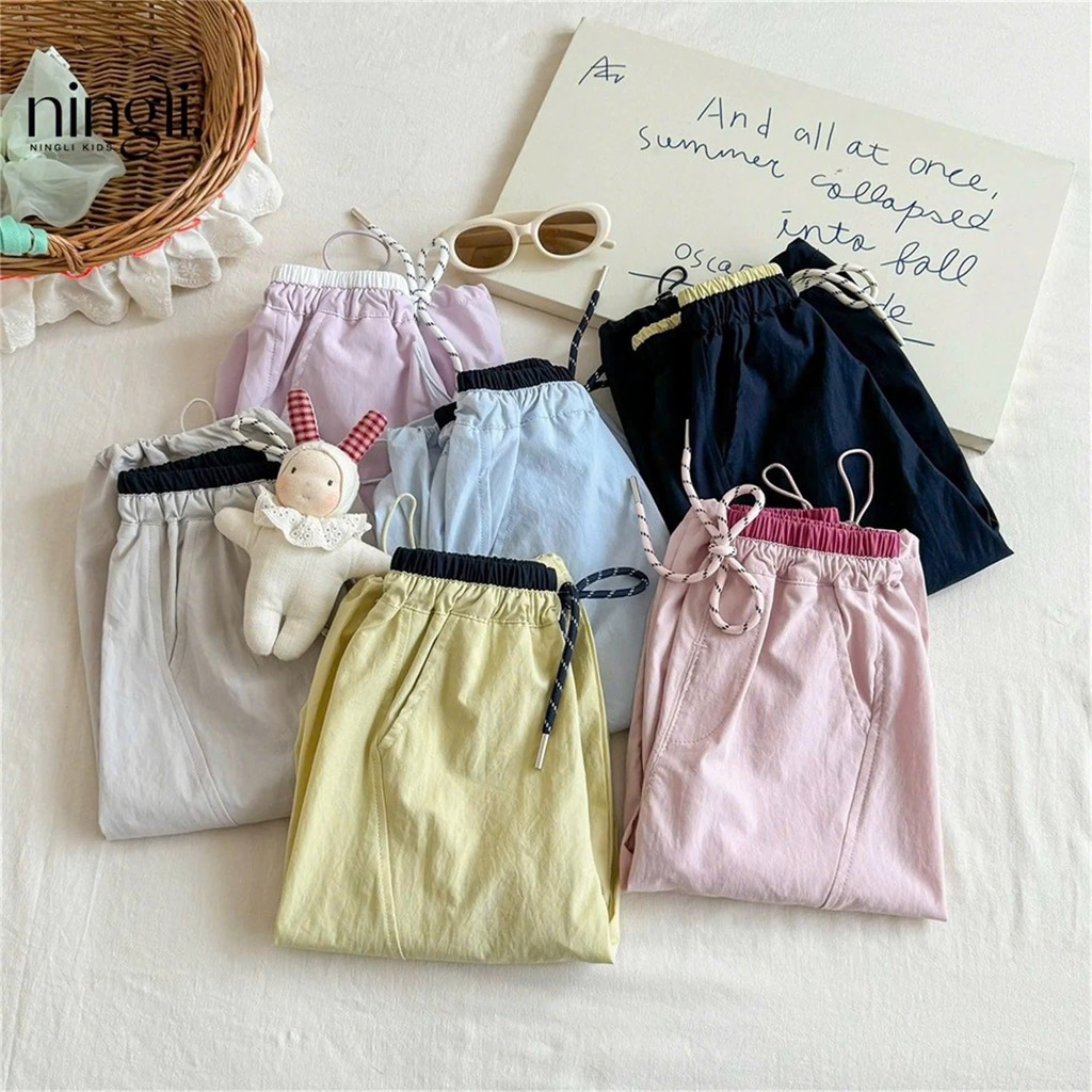 SET 3 QUẦN DÀI GIÓ BOM BÉ TRAI BÉ GÁI