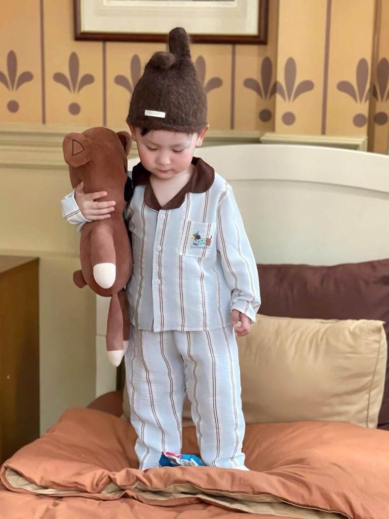 SET 2 BỘ DÀI PIZAMA TONE XANH CÚN KẺ BÉ TRAI