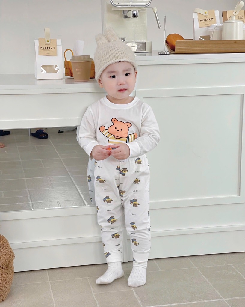 SET 3 BỘ DÀI TAY CUTE PUPPY TONE XANH TRỜI CHO BÉ TRAI