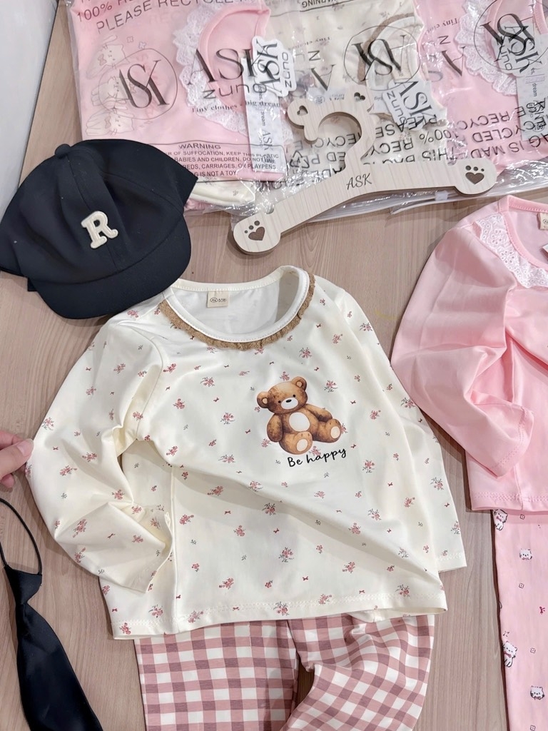 SET 2 BỘ DÀI HOA NHÍ HÀN QUỐC BÉ GÁI