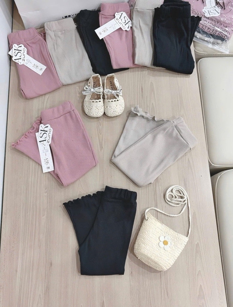 SET 3 QUẦN TĂM LOE DÀI TONE BE HỒNG ĐEN BÉ GÁI