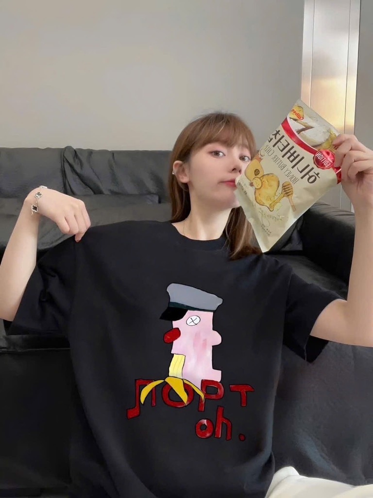 ÁO COTTON MÈO ĐI HIA CỘC TAY NỮ SẴN