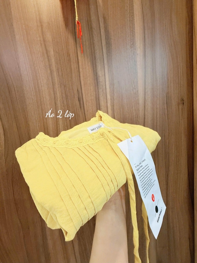 SET BỘ ÁO TƠ LI PHỐI CỔ REN HAI LỚP MIX QUẦN BAGGY NỮ