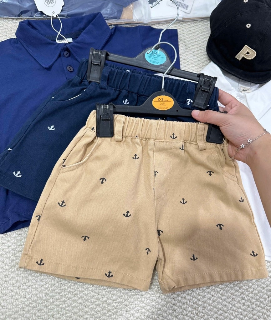 SET CỘC ÁO CỔ TRỤ QUẦN KAKI BÉ TRAI 2 MÀU