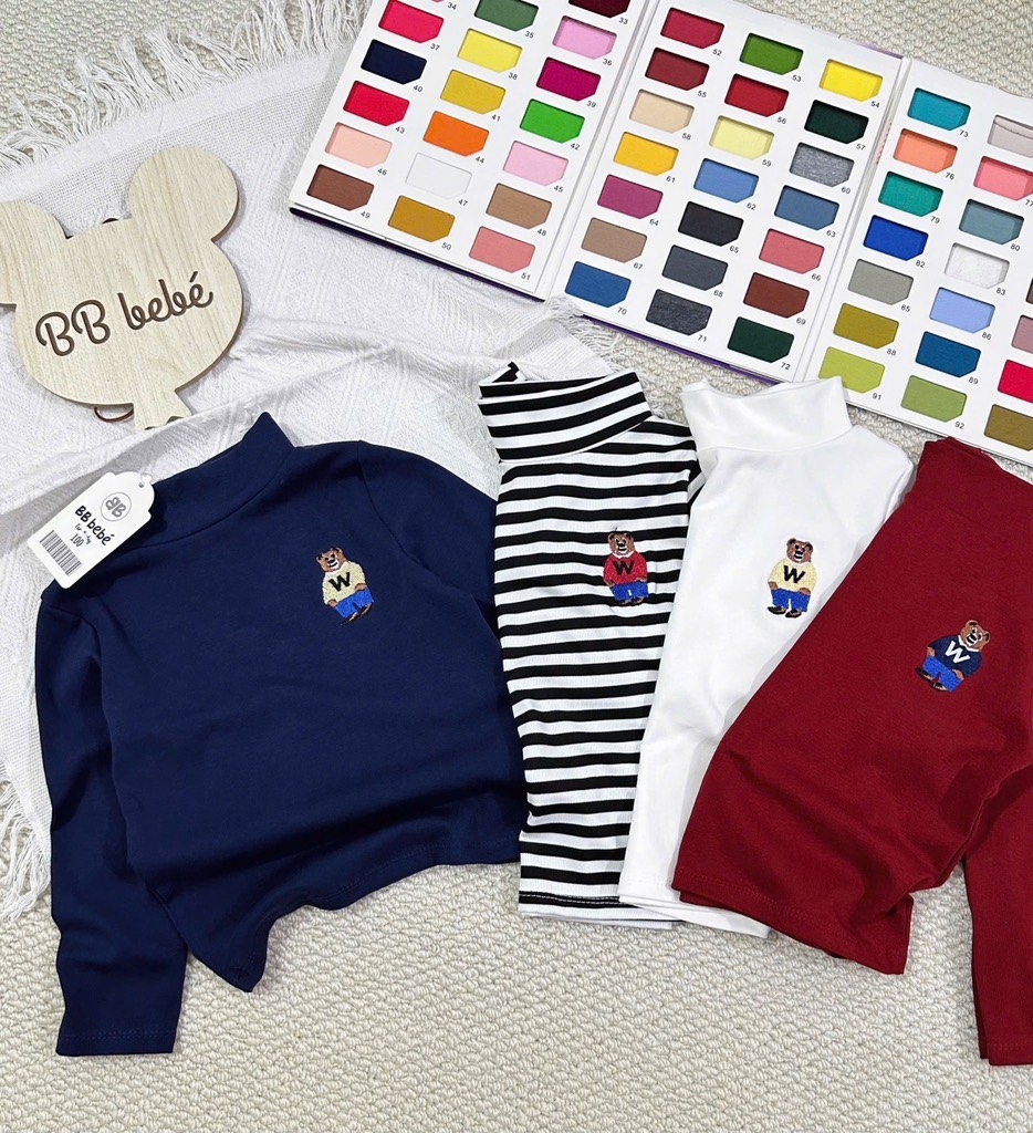 SET 4 ÁO ZIP GẤU SIÊU XINH BÉ TRAI