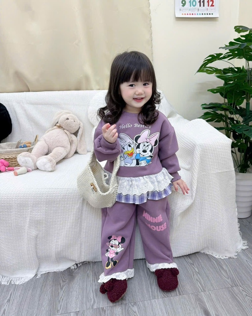 SET DÀI MICKY TÍM ĐẬM NHẠT BÉ GÁI