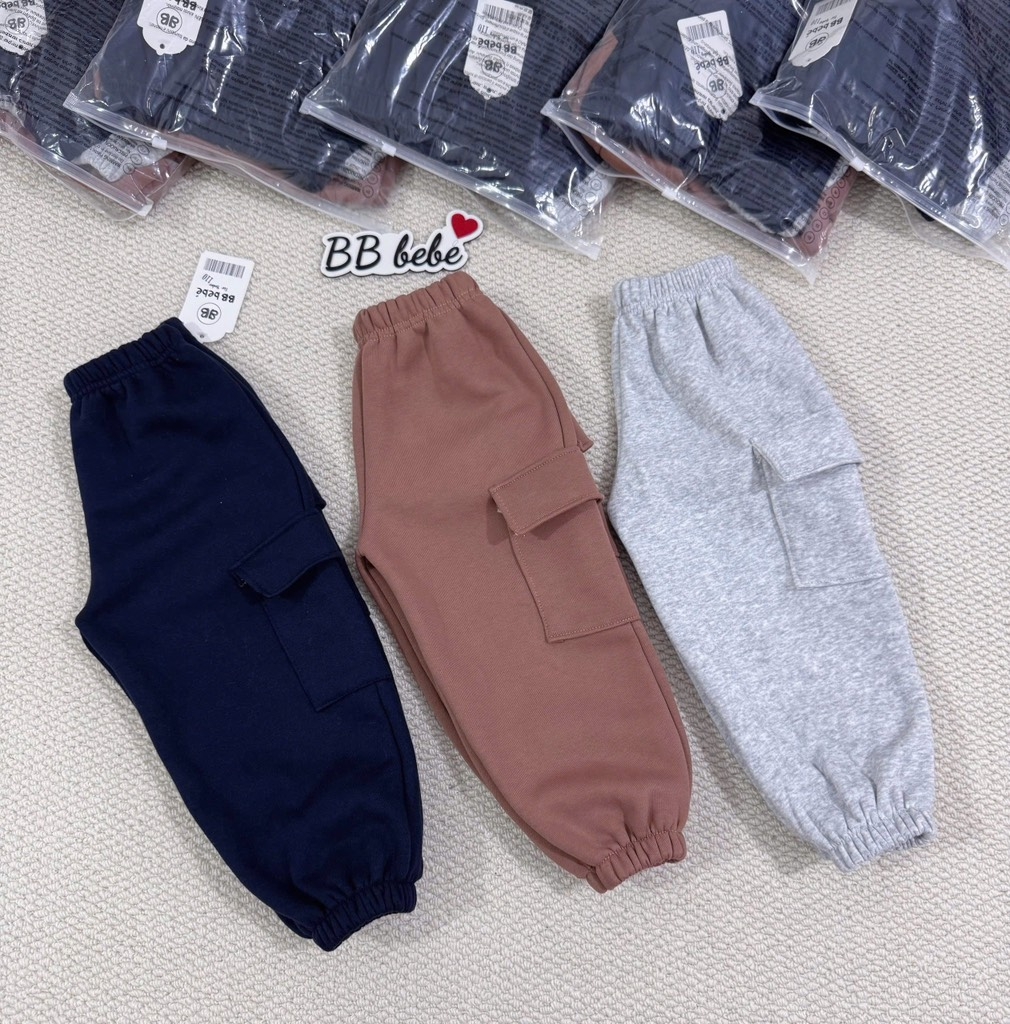 SET 3 QUẦN NỈ DÀI TÚI HỘP TONE NÂU BÉ TRAI SẴN(XẢ 79k)