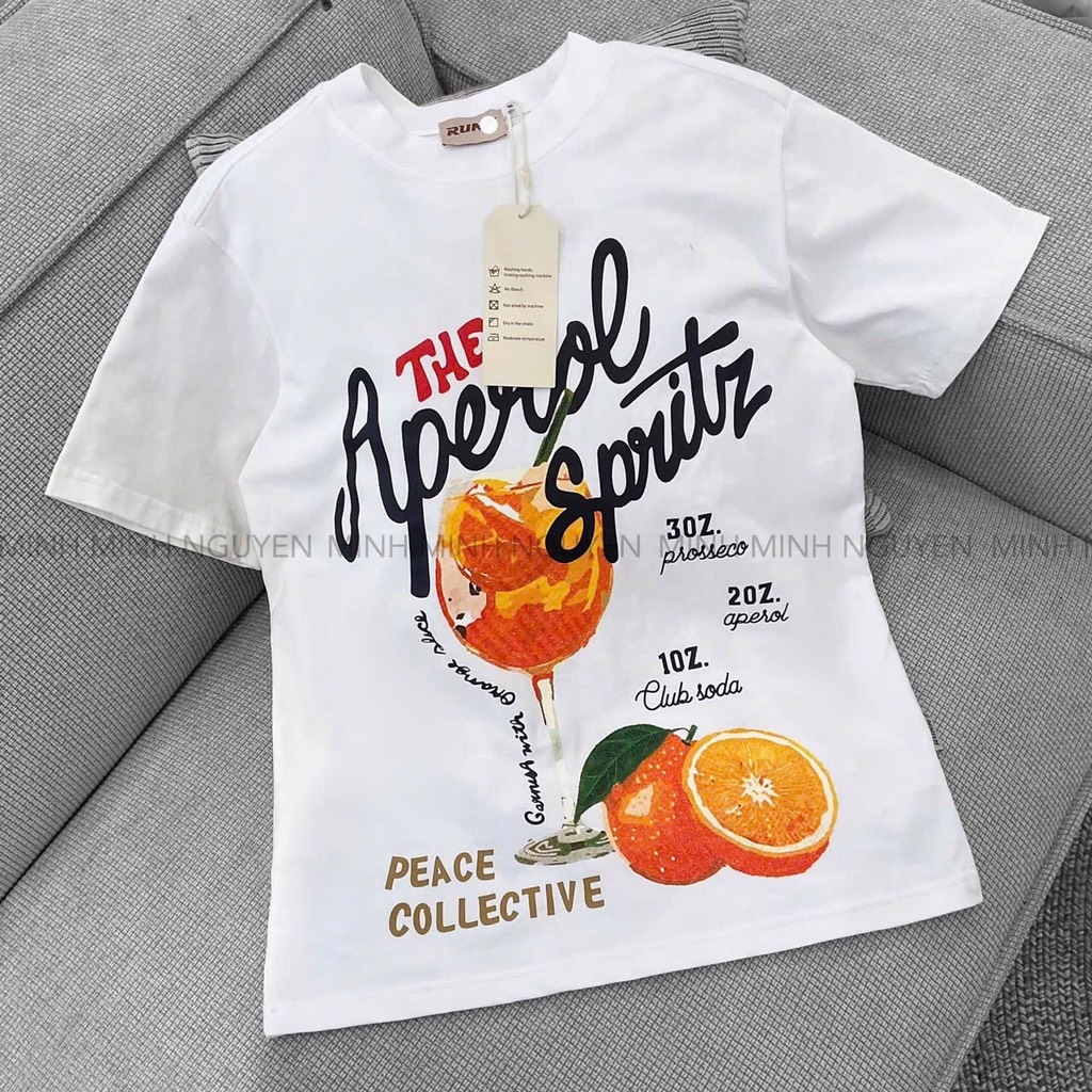 ÁO PHÔNG TRẮNG HOẠ TIẾT LY CAM NỮ SẴN (XẢ 30k)