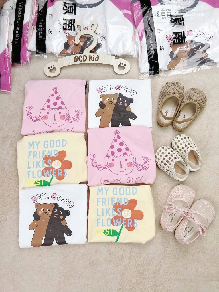 SET 3 ÁO DÀI TAY TONE HỒNG BÉ GÁI