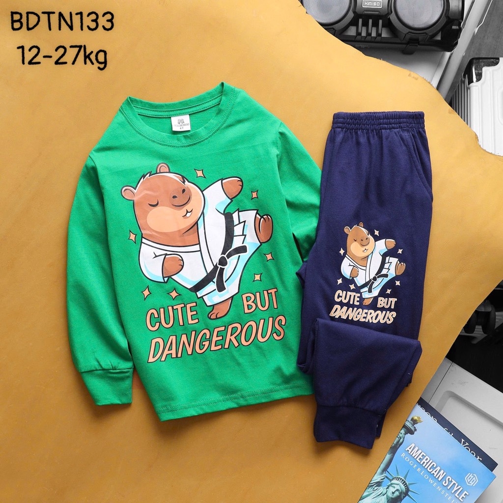 BỘ DÀI THUN COTTON XUẤT DƯ BÉ TRAI