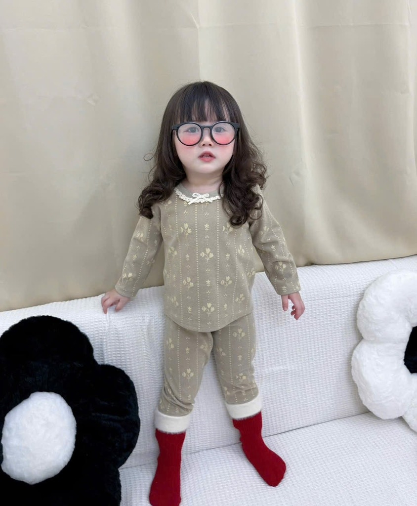 SET 2 BỘ DÀI GIỮ NHIỆT TONE HÀN BÉ GÁI