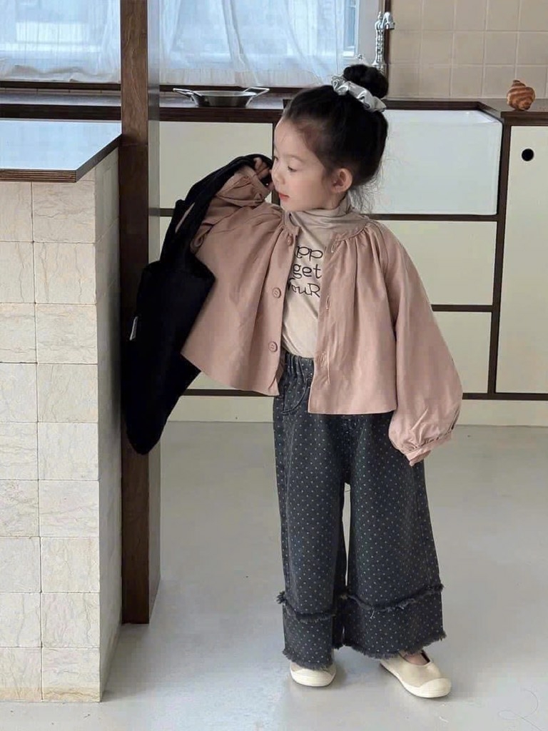 SÉT 3 ÁO GIỮ NHIỆT CỔ LỌ IN CHỮ DÀI TAY BÉ GÁI