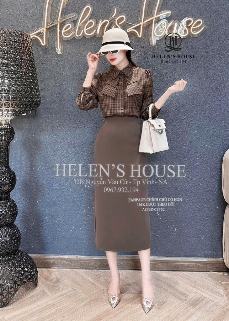 ÁO SƠ MI GU KẺ NƠ 2 LỚP DÀI TAY NỮ SẴN (XẢ 79k)