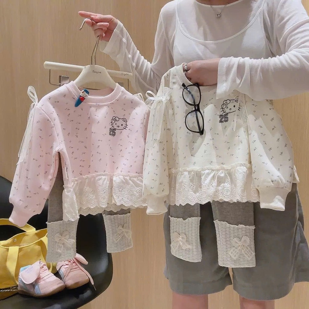 BỘ NỈ PHỐI REN BÉ GÁI