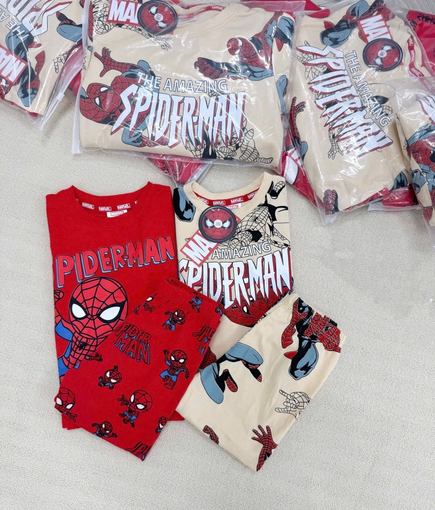 SET 2 BỘ NGỦ DÀI MARVEL SPIDER-MAN BE ĐỎ BÉ TRAI